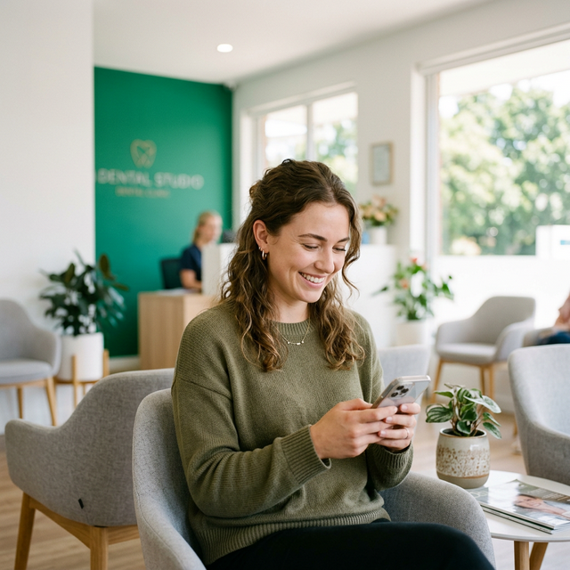 Pacient fericit folosind Inspicio